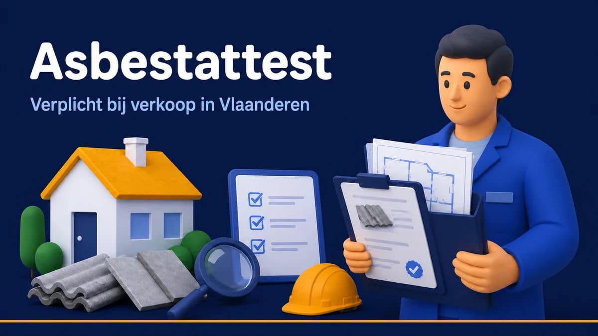 Asbestdeskundige onderzoekt een woning, bouwmaterialen en een asbestattest